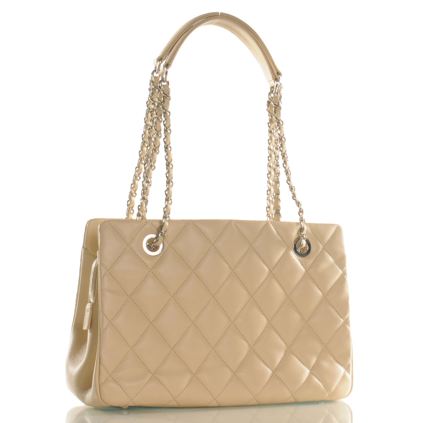 Caviar Timeless CC Shopping Tote Beige