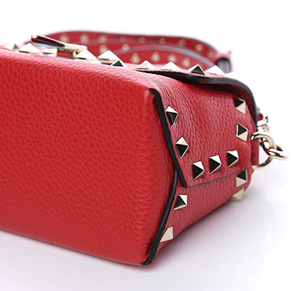 Valentino Garavani Pebbled Calfskin Mini Rockstud Crossbody Bag Rouge Pur 8 of 8