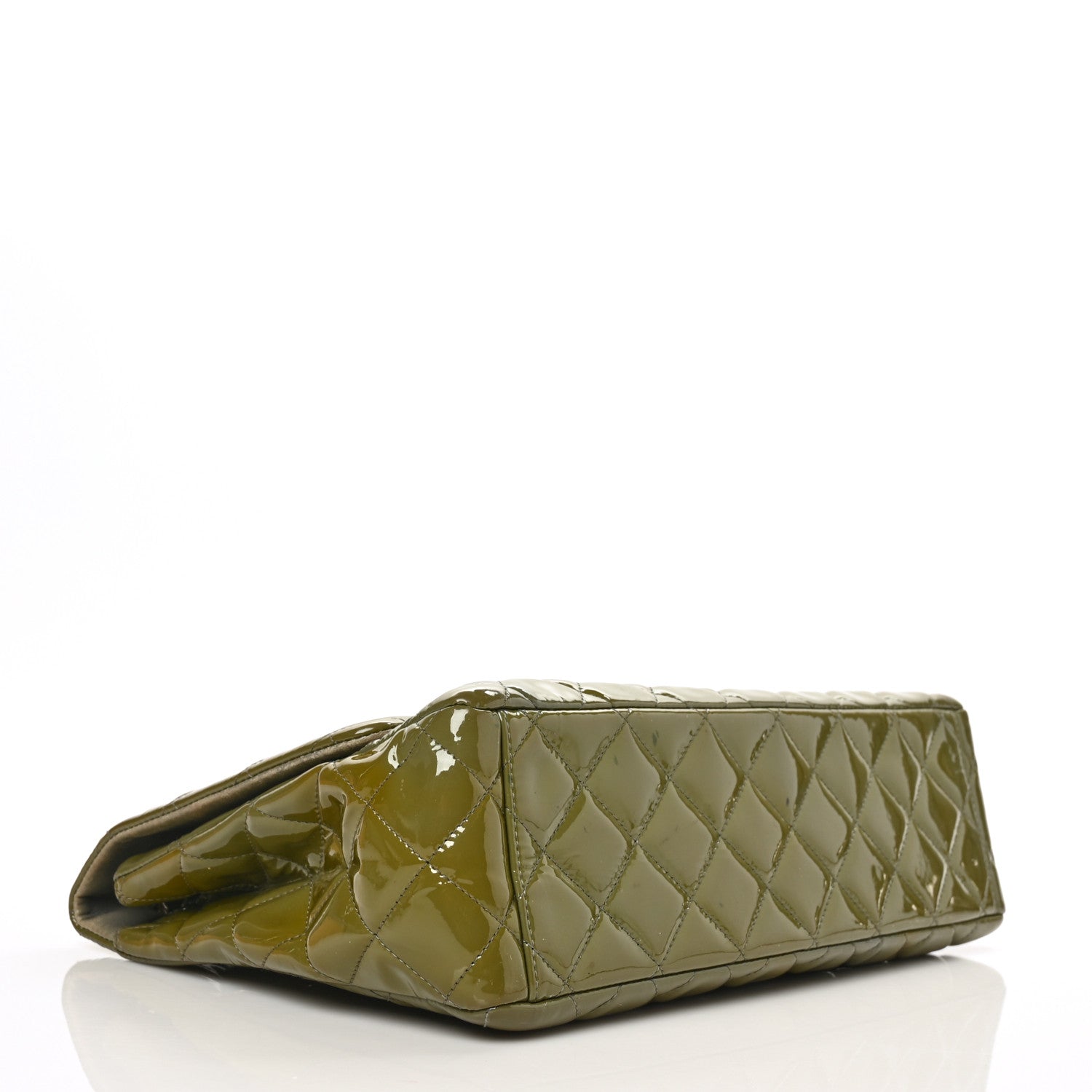 Chanel Patent Quilted Maxi Single Flap Grey 3 of 10