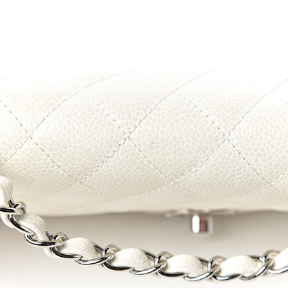Chanel Caviar Quilted East West Flap White 12 of 17