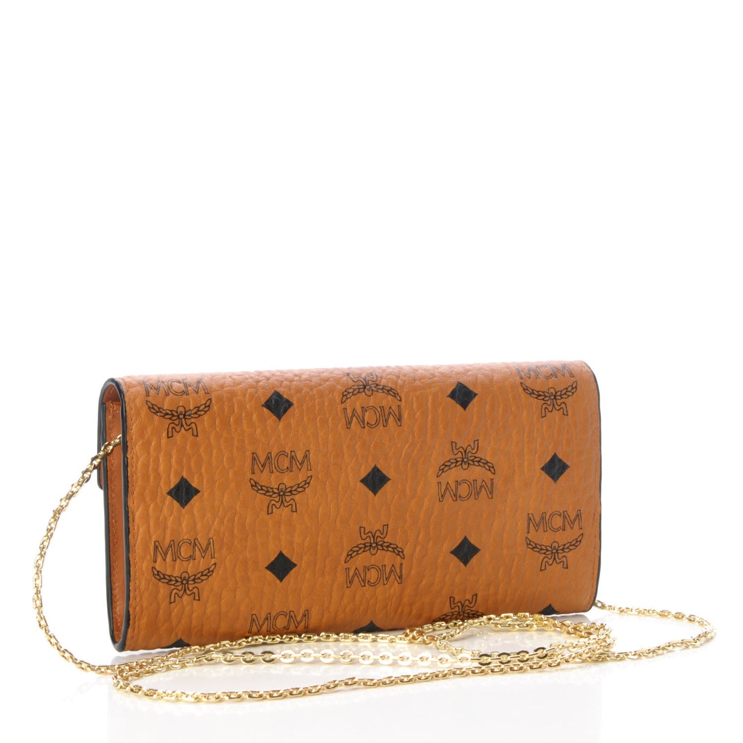 Visetos Large Patricia Wallet On Chain Cognac