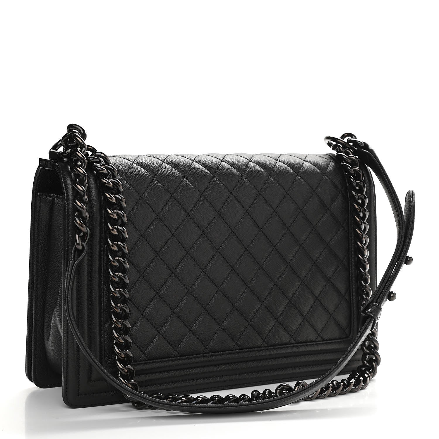 Chanel Caviar Quilted New Medium Boy Flap So Black 3 of 9
