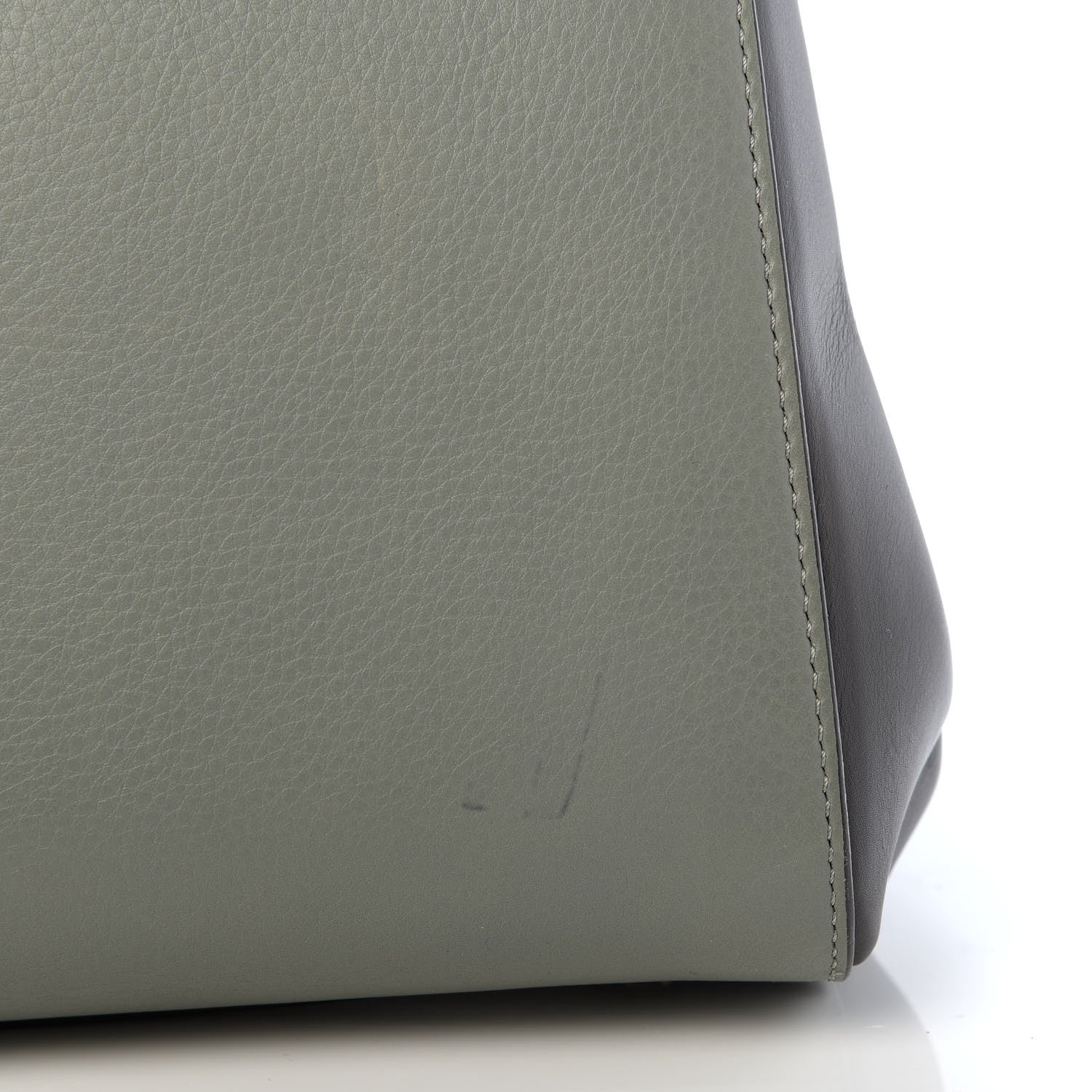 Celine Calfskin Medium Bi-Color Edge Shoulder Bag Almond 9 of 10