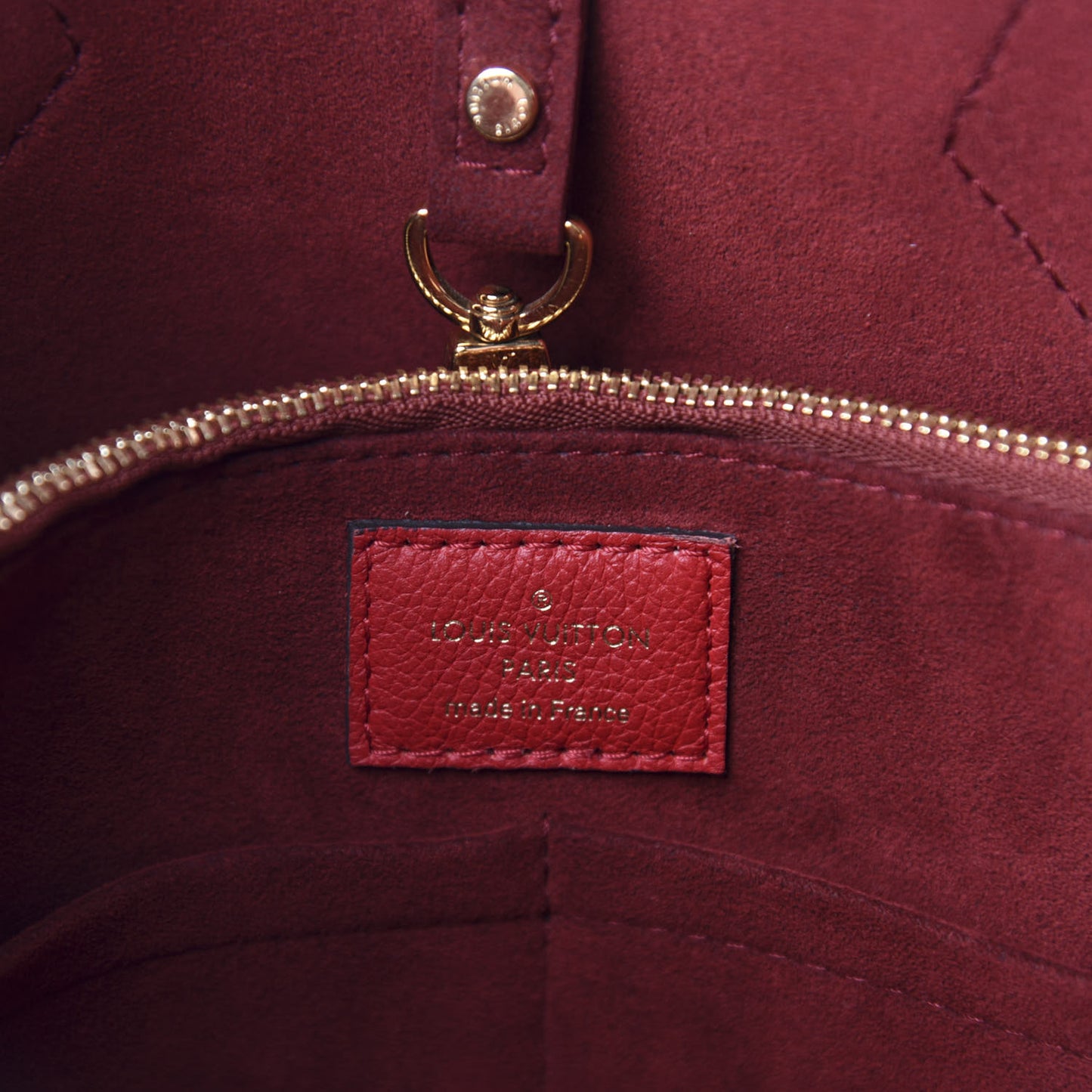 Calfskin Monogram Kimono Tote PM Cherry