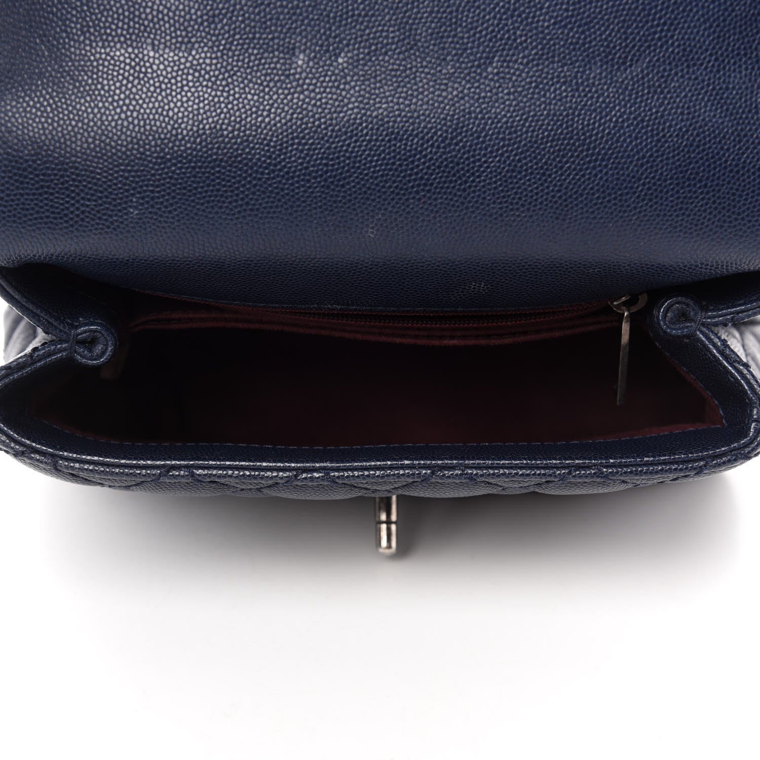Chanel Caviar Quilted Mini Coco Handle Flap Navy Blue 5 of 12