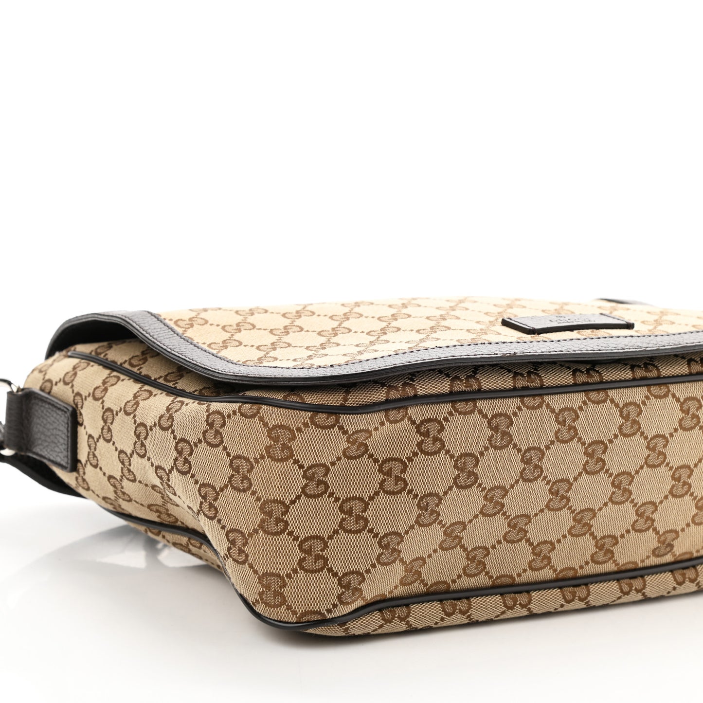 Monogram Large Flap Messenger Bag Beige Dark Brown