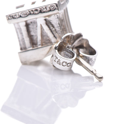 Tiffany Sterling Silver Atlas Cube Earrings 4 of 7