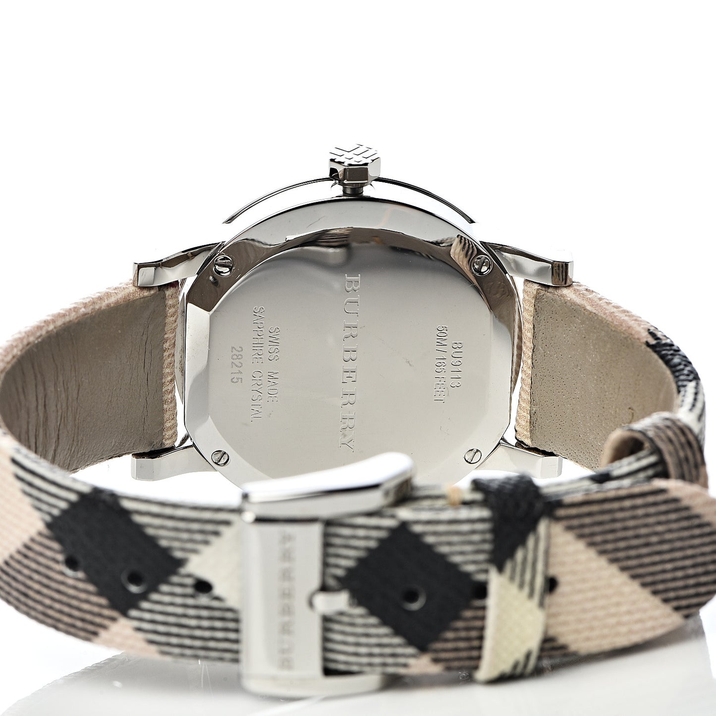 Stainless Steel Calfskin 34mm Heritage Nova Check Quartz Watch BU9113