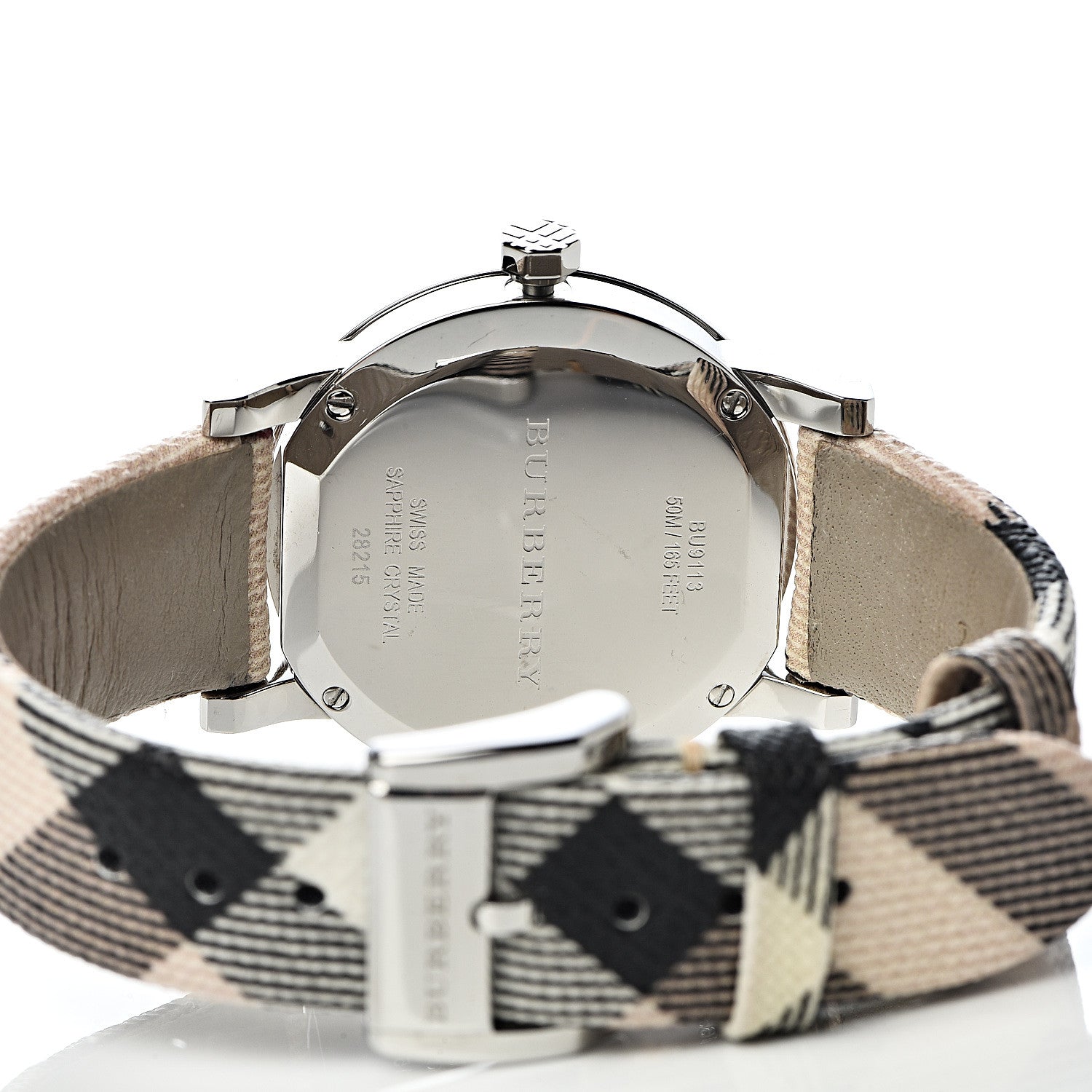 Burberry Stainless Steel Calfskin 34mm Heritage Nova Check Quartz Watch BU9113 5 of 9