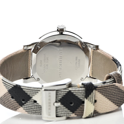 Burberry Stainless Steel Calfskin 34mm Heritage Nova Check Quartz Watch BU9113 5 of 9