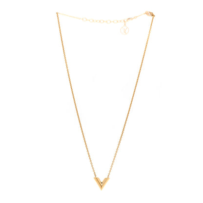 Louis Vuitton Essential V Necklace Gold 3 of 8