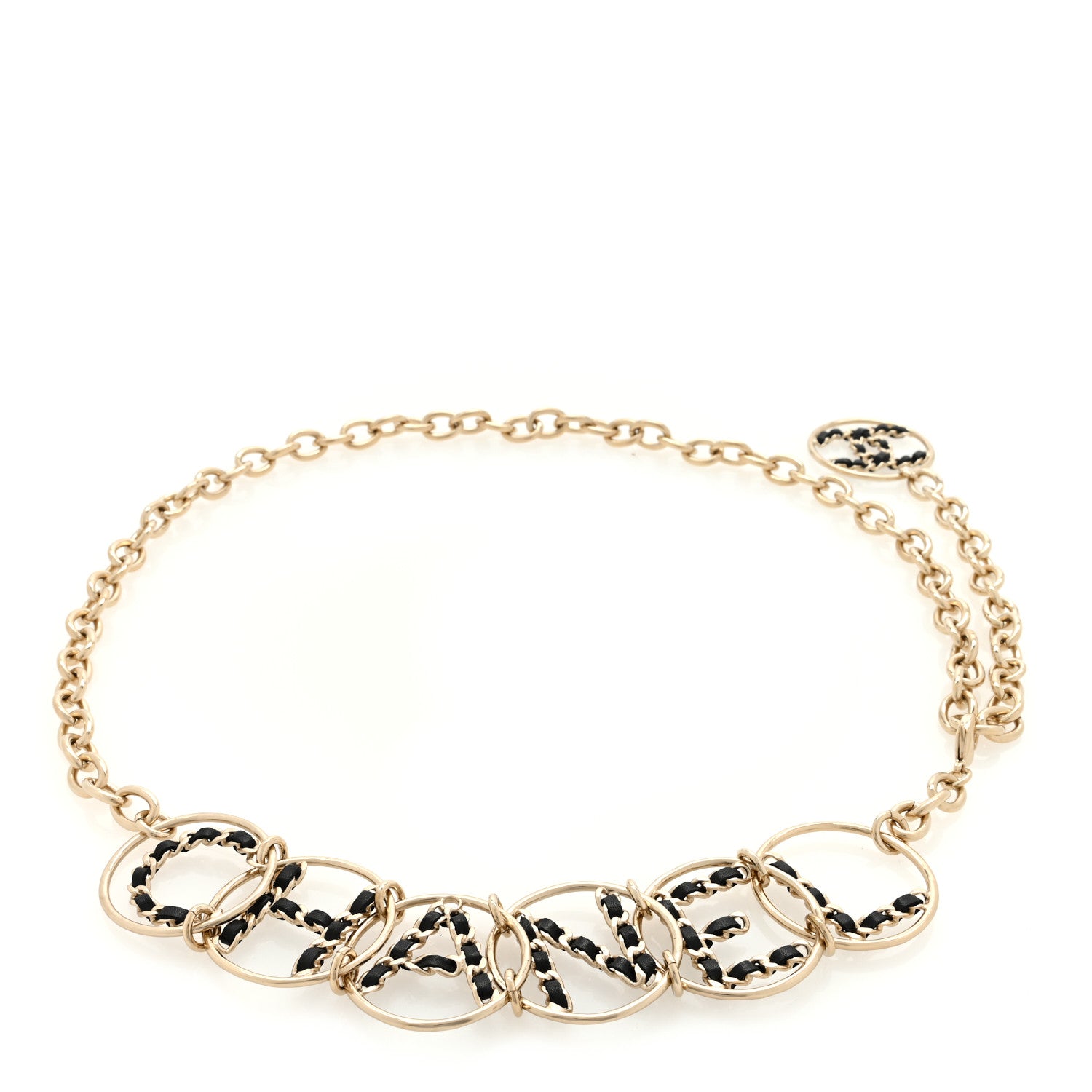 Chanel Metal Lambskin Chain Logo Belt Gold 1 of 3