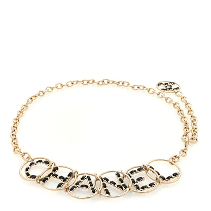 Chanel Metal Lambskin Chain Logo Belt Gold 1 of 3