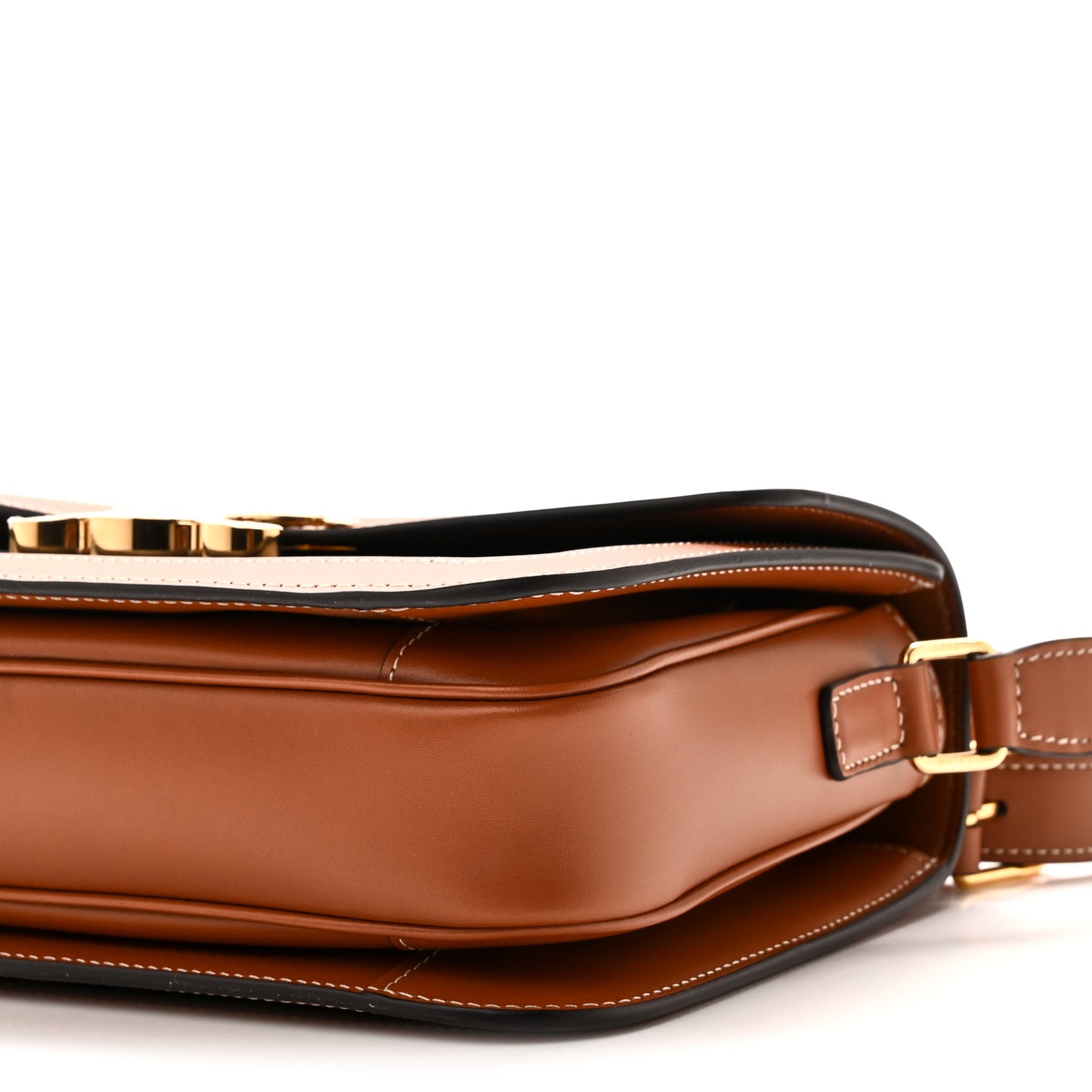 Triomphe Canvas Calfskin Medium Triomphe Bag Tan