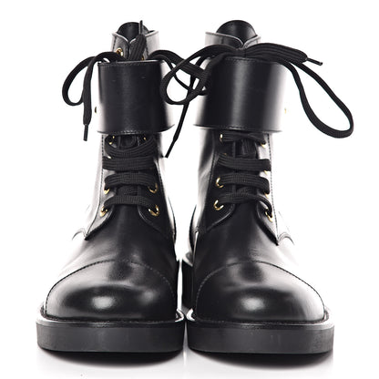 Louis Vuitton Calfskin Wonderland Ranger Boots 36 Black 2 of 11