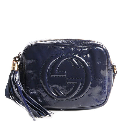 Gucci Vernice Naplack Small Soho Disco Bag Uniform Blue 1 of 7