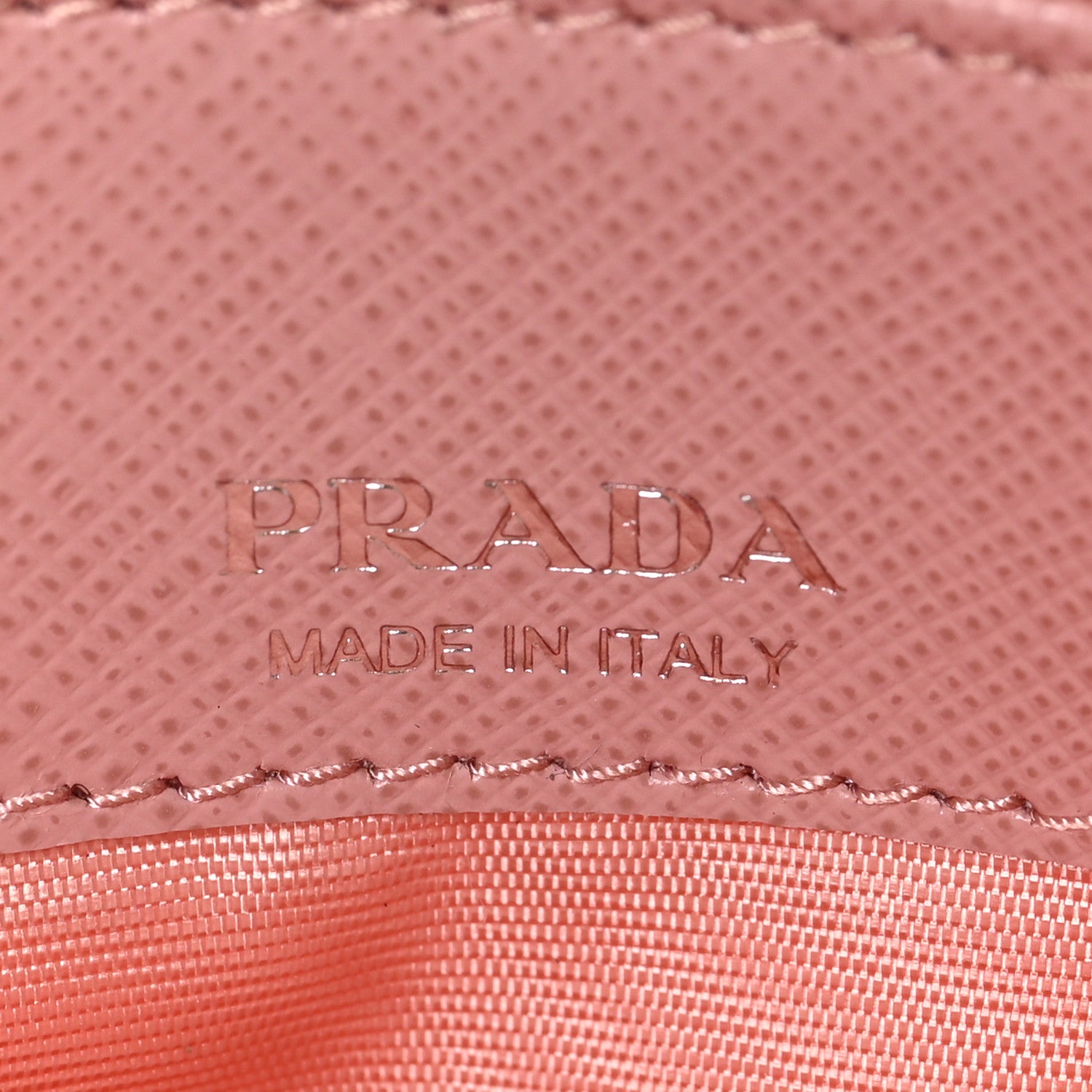 Prada Saffiano Metal Zip Card Holder Wallet Pesco 11 of 14