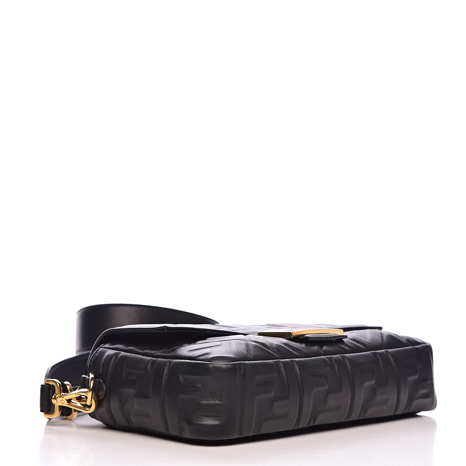 Fendi Nappa FF 1974 Embossed Baguette Black 4 of 9