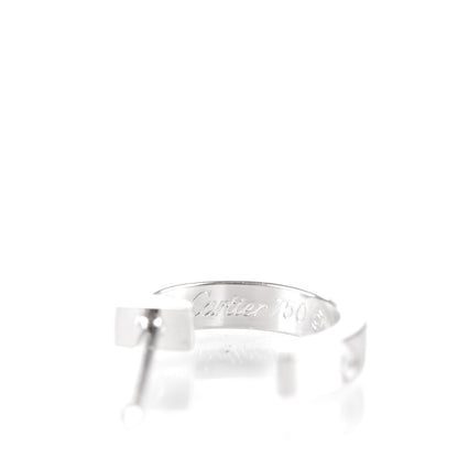 Cartier 18K White Gold Small LOVE Hoop Earrings 4 of 5