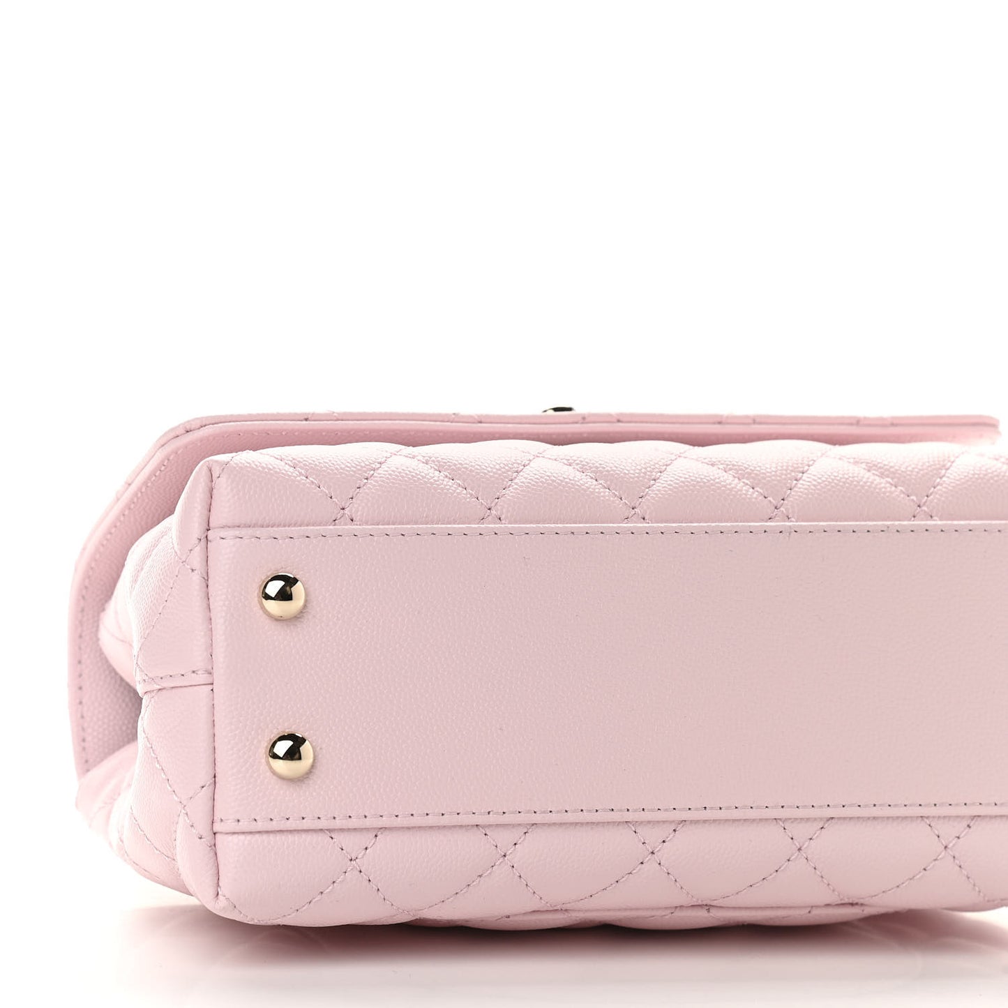 Caviar Quilted Mini Coco Handle Flap Light Pink