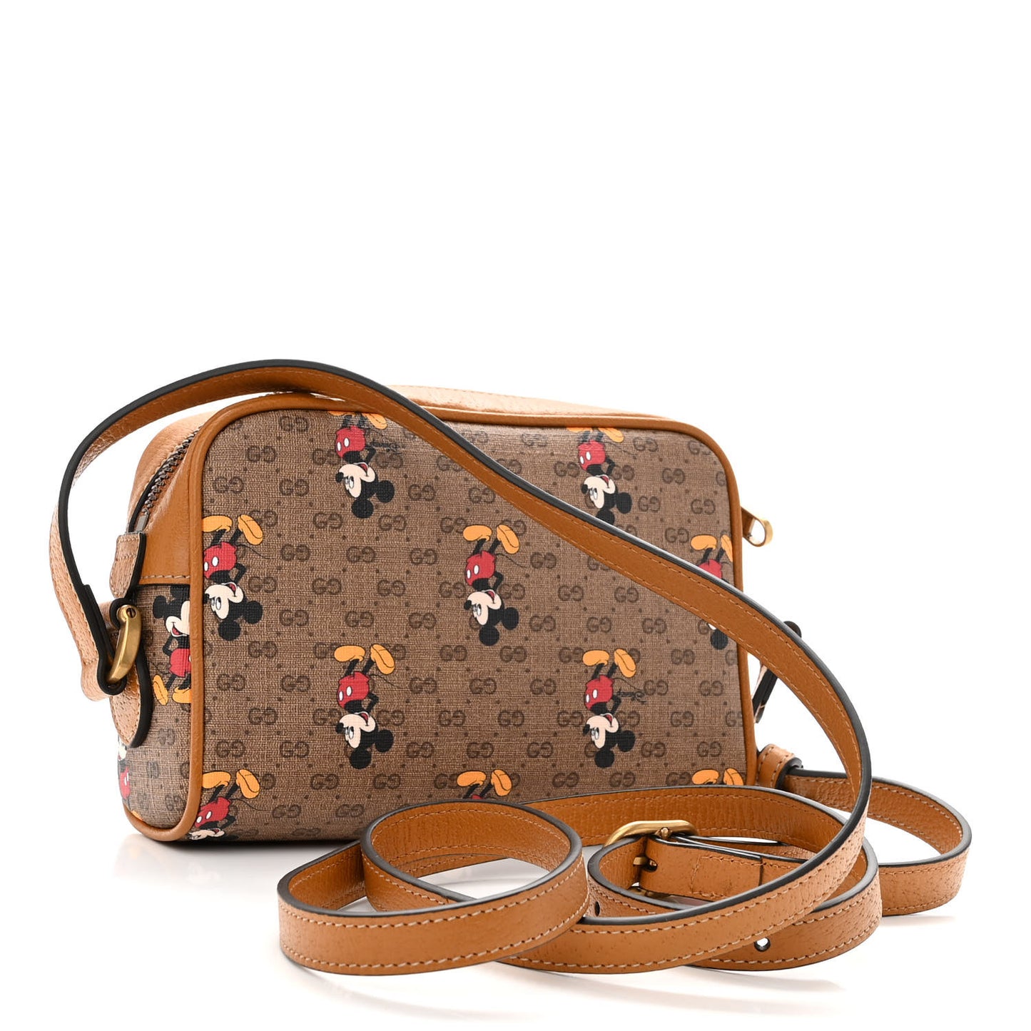 X DISNEY Mini Vintage GG Supreme Monogram Mickey Mouse Shoulder Bag Beige Vintage Sun Oil