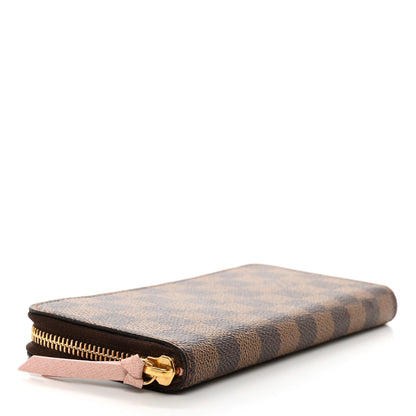 Louis Vuitton Damier Ebene Clemence Wallet Rose Ballerine 4 of 8