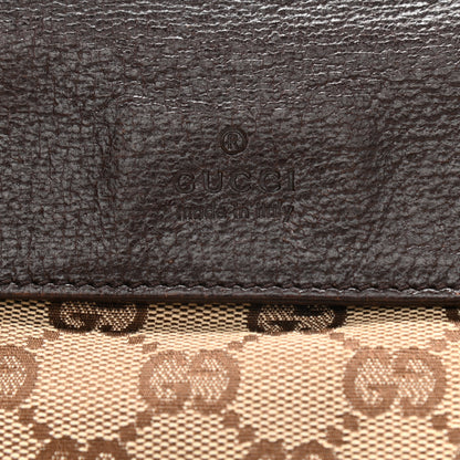 Gucci GG Monogram Double Pocket Belt Bag Dark Brown 11 of 12
