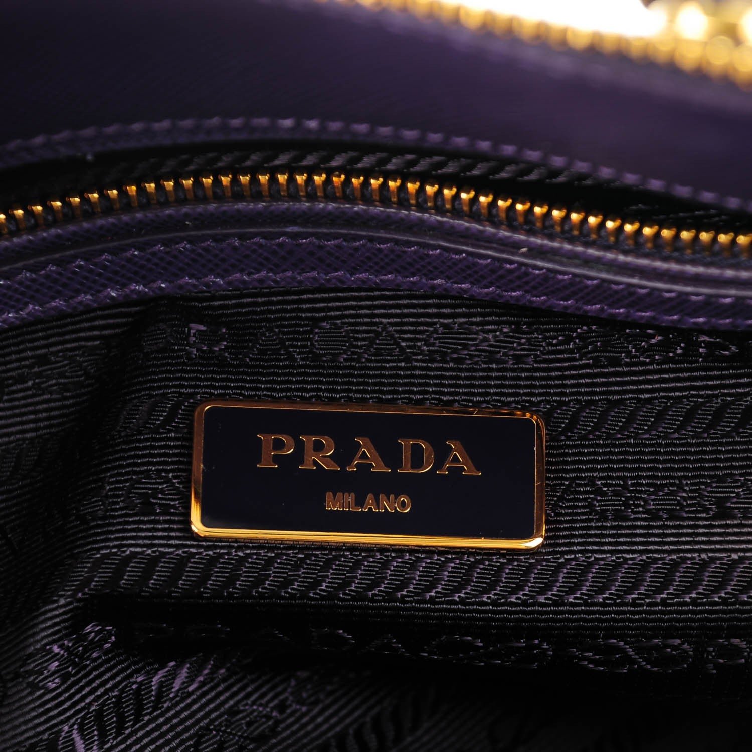Prada Saffiano Lux Mini Promenade Tote Uva 6 of 8
