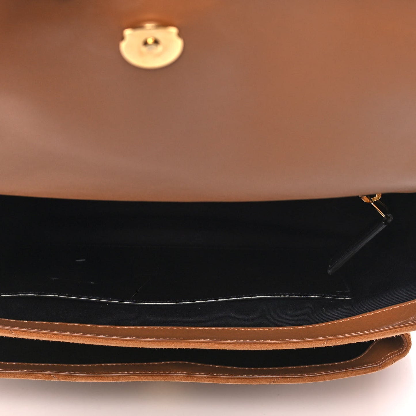Suede Monogram Medium Niki Chain Satchel Cinnamon