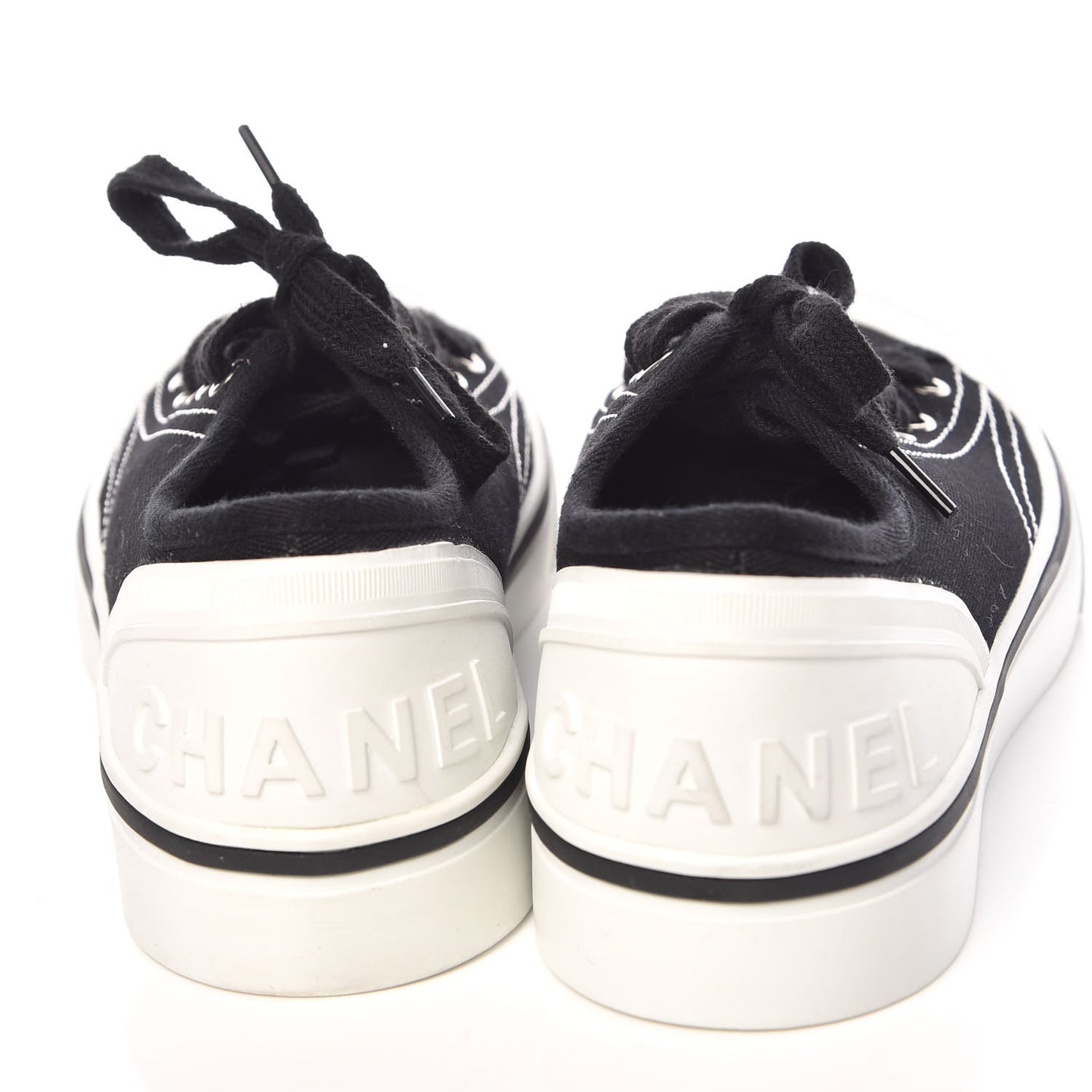 Canvas Lace Up Cap Toe Sneakers 38 Black