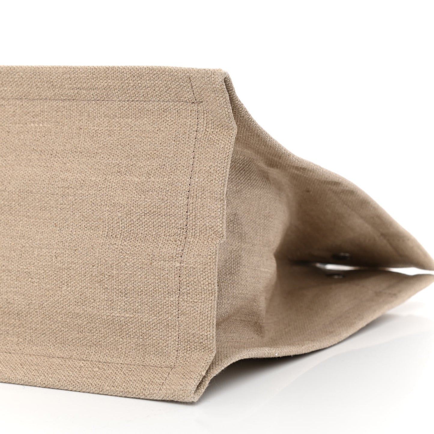 Linen Calfskin Small Rive Gauche Tote Greggio Natural