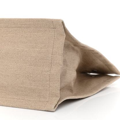 Saint Laurent Linen Calfskin Small Rive Gauche Tote Greggio Natural 10 of 10