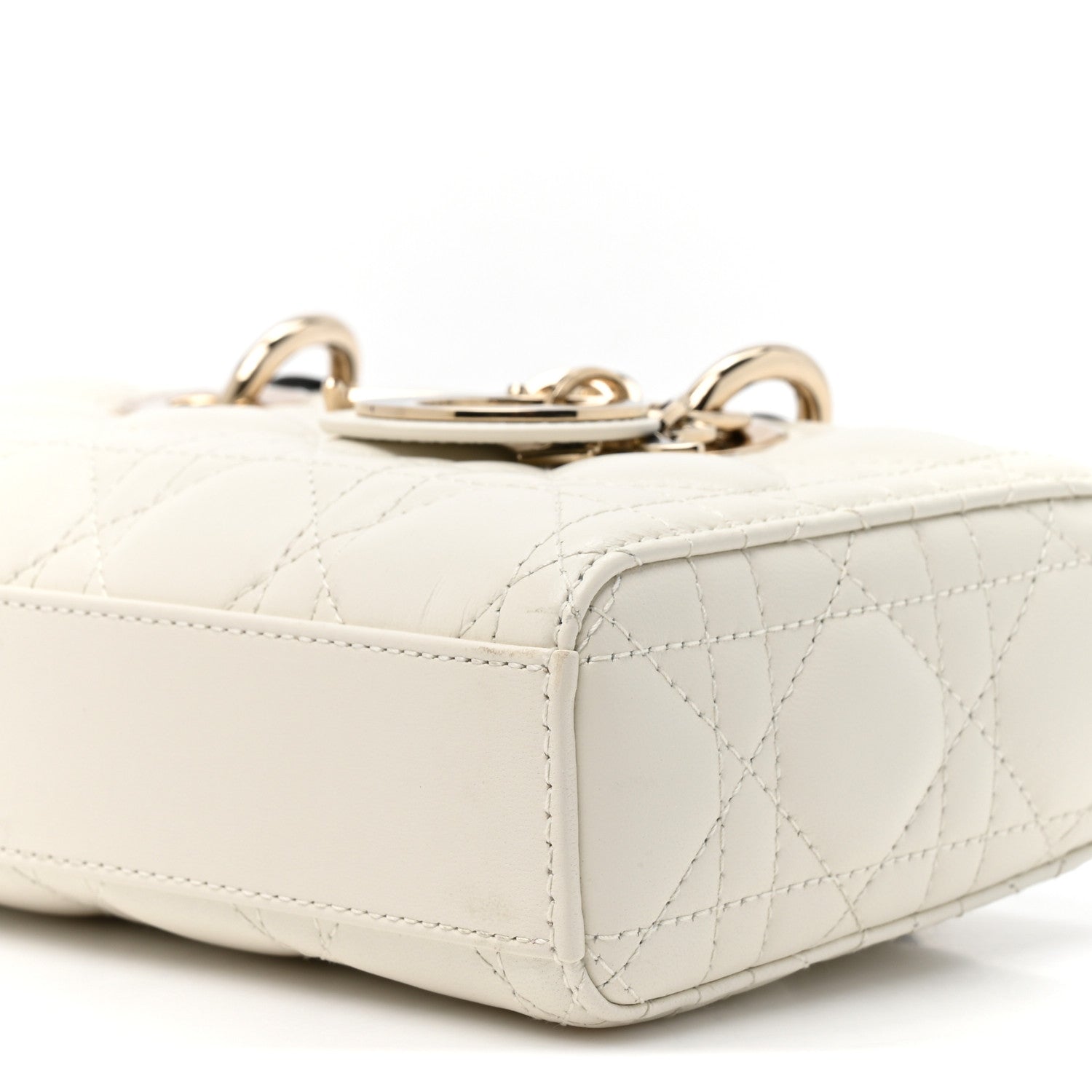 Christian Dior Lambskin Cannage Small Lady D-Joy Latte Black 8 of 9