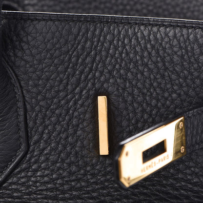 Hermes Taurillon Clemence Birkin 35 Black 20 of 33
