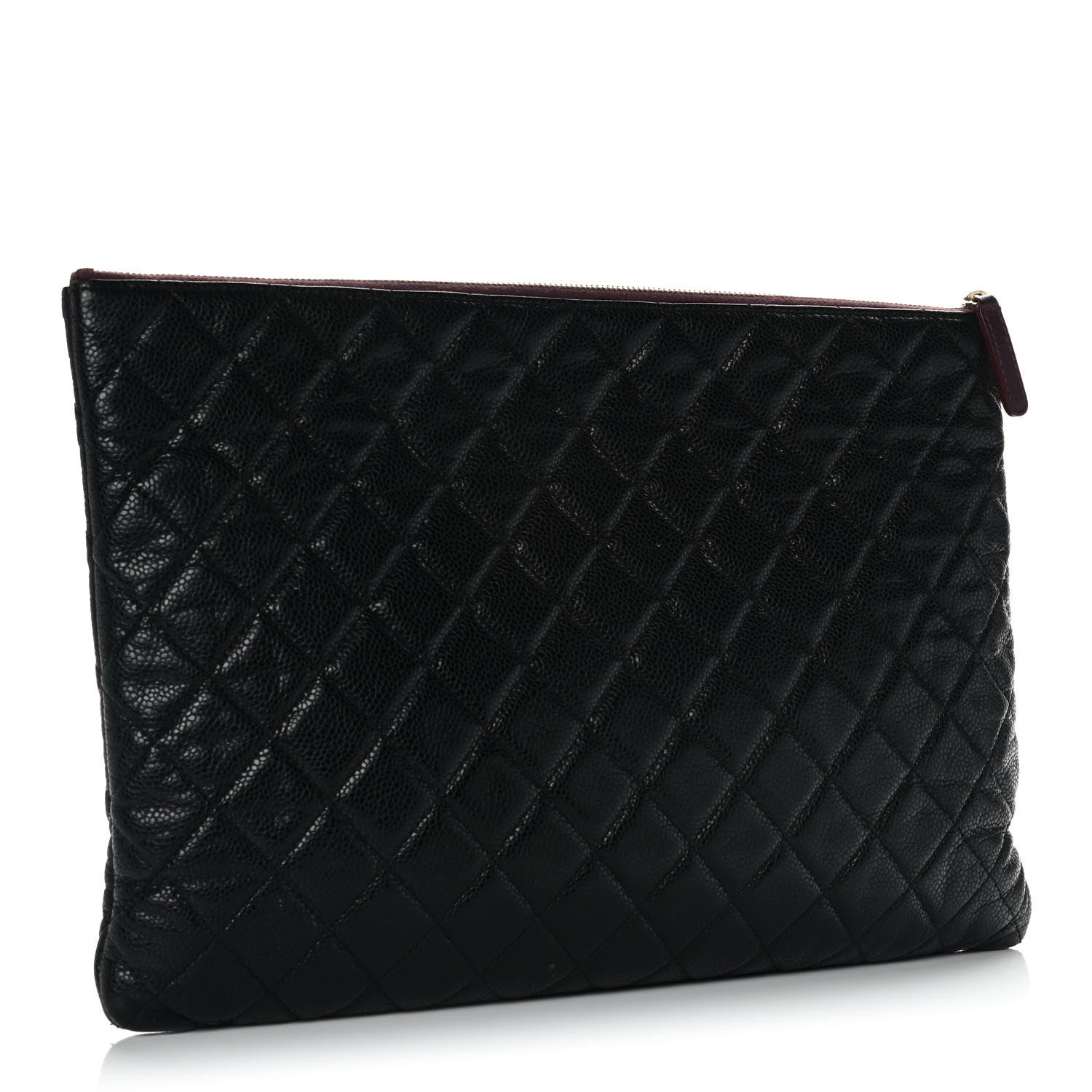 Chanel Caviar Quilted Large Cosmetic Case Black 3 of 11