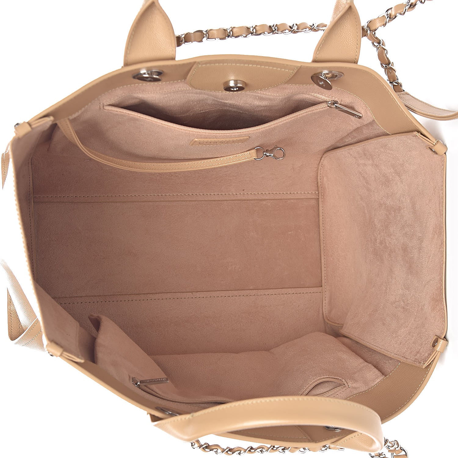 Chanel Caviar Large Studded Deauville Tote Beige 5 of 16