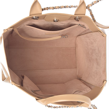 Chanel Caviar Large Studded Deauville Tote Beige 5 of 16