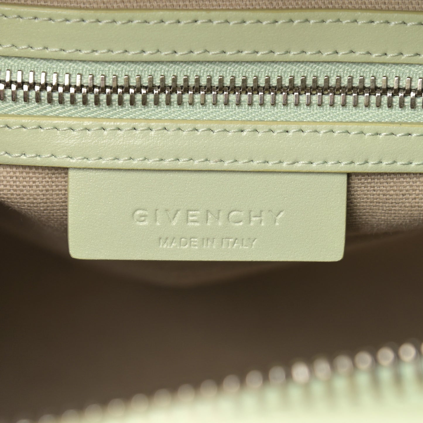 Shiny Lord Calfskin Small Antigona Aqua Green