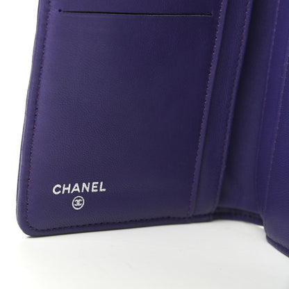 Chanel Lambskin Quilted Reissue Zipped Pocket Wallet Purple. 7 of 11