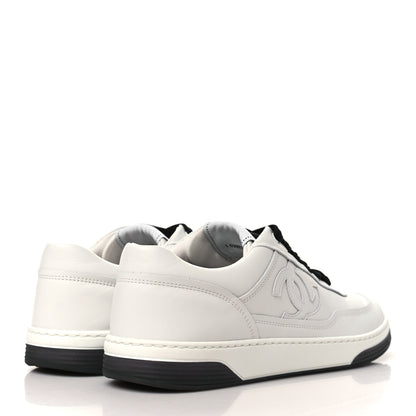 Chanel Calfskin CC Womens Sneakers 40 White Black 5 of 9