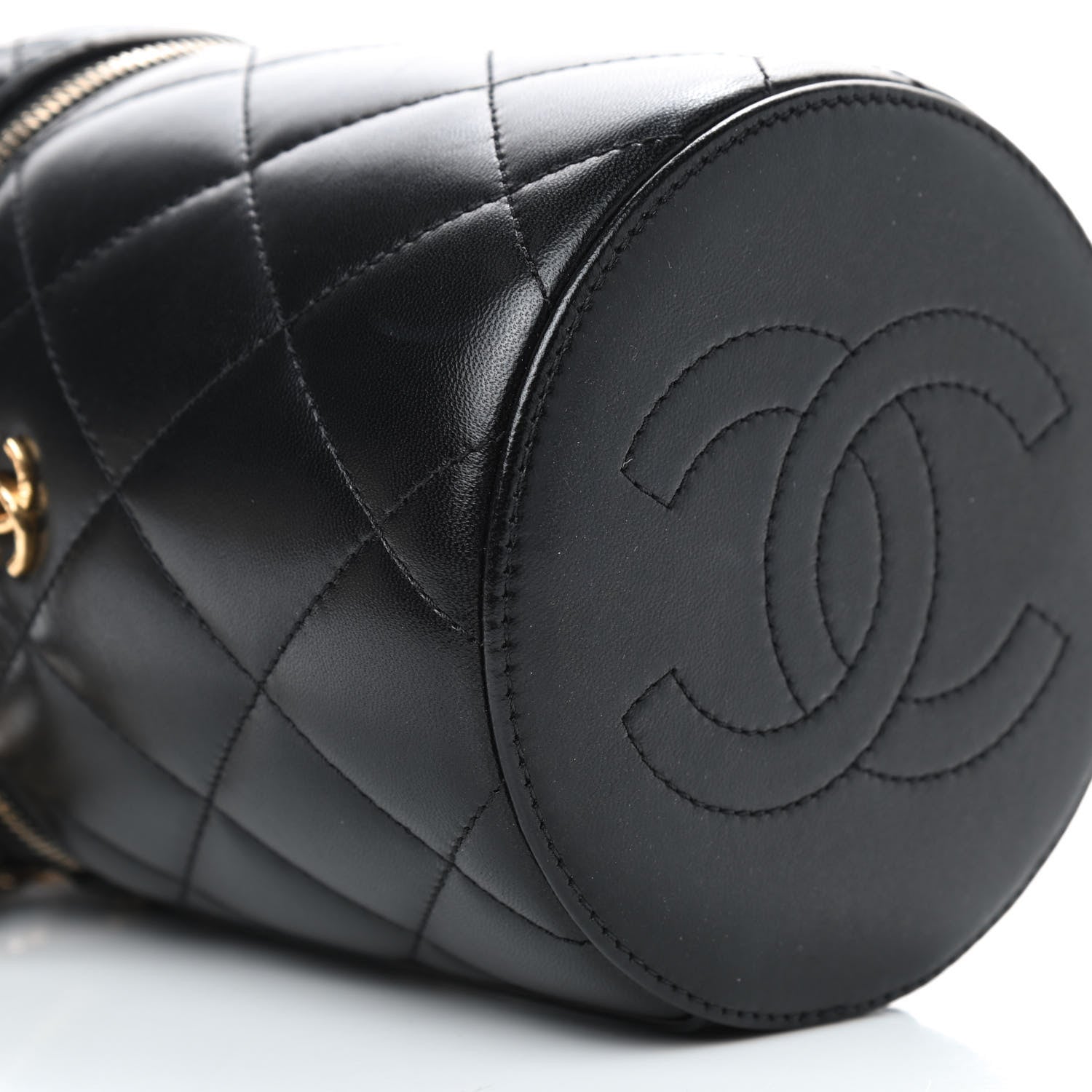 Chanel Lambskin Quilted Side Note Vanity Black 10 of 11