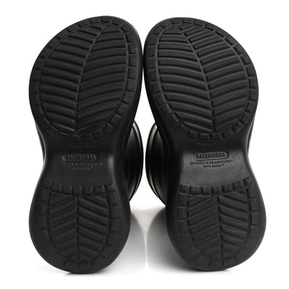 Balenciaga X CROCS Rubber Womens Rain Boots 37 Black 6 of 9