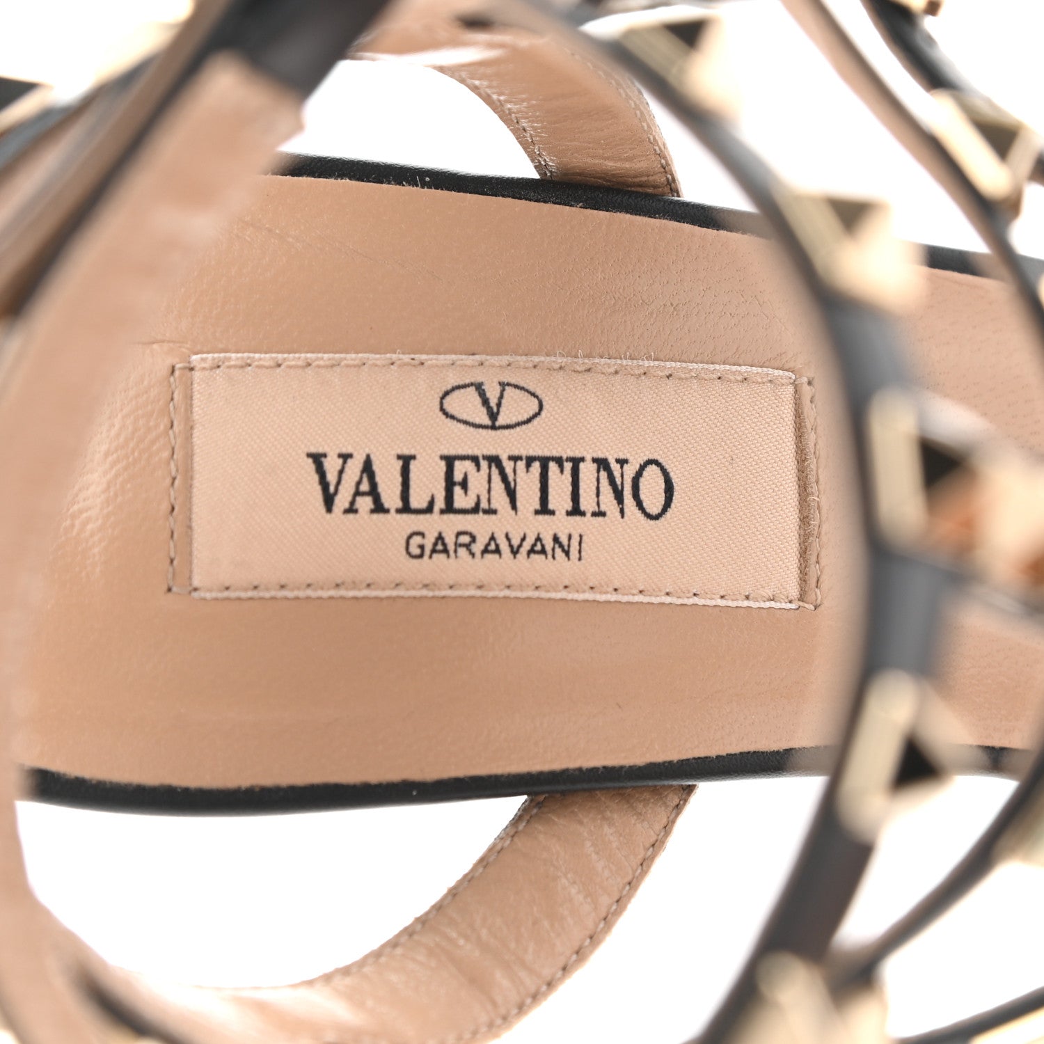 Valentino Garavani Pebbled Calfskin Rockstud Ankle Strap 65mm Pumps 37 Black 7 of 13