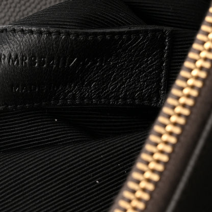 Saint Laurent Grain De Poudre Matelasse Chevron Monogram Shopping Bag Fog 8 of 14