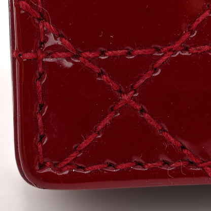 Christian Dior CHRISTIAN DIOR Patent Cannage Lady Dior 5-Gusset Card Holder Scarlet 11 of 16