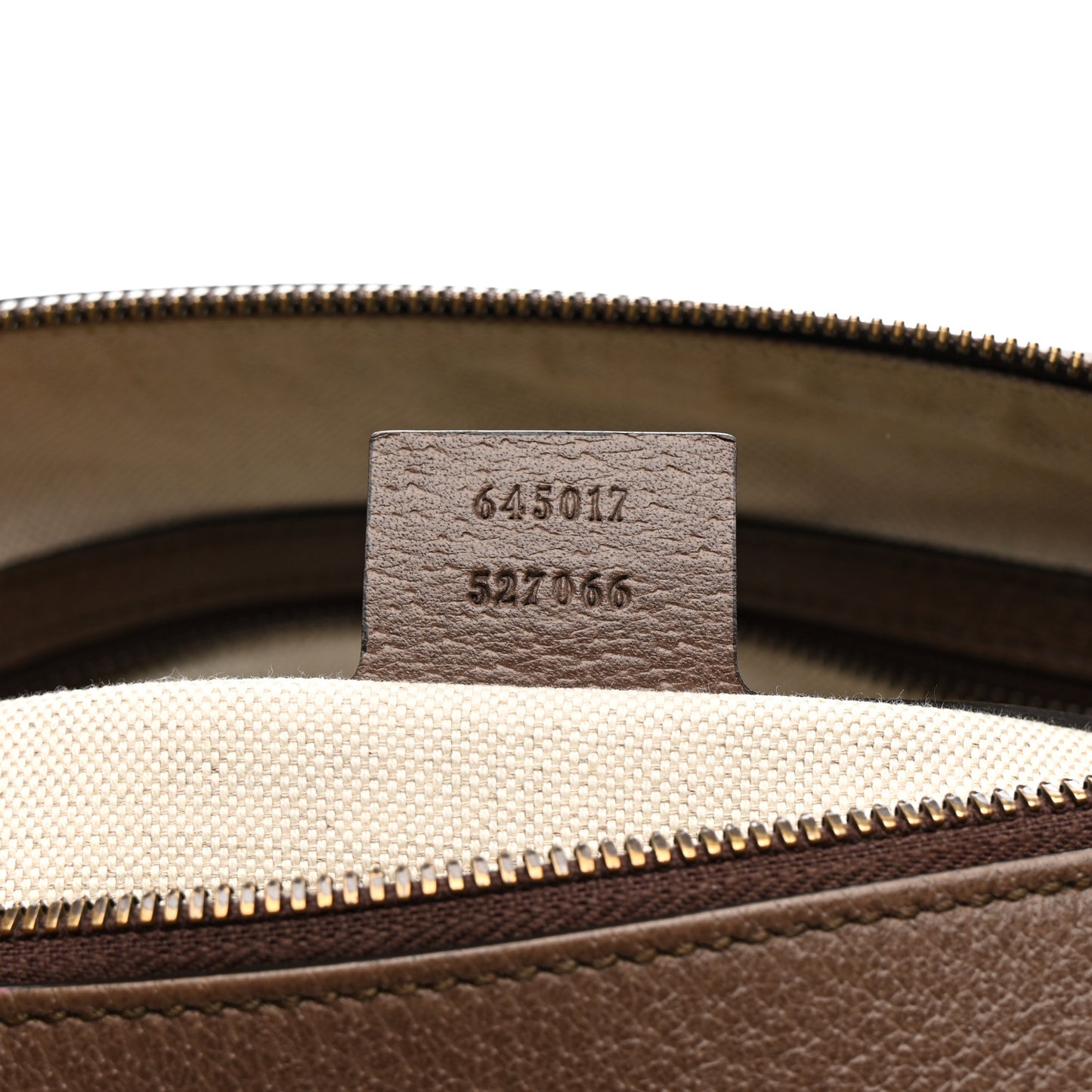 GG Supreme Monogram Textured Dollar Calfskin Web Small Duffle Bag Beige Ebony