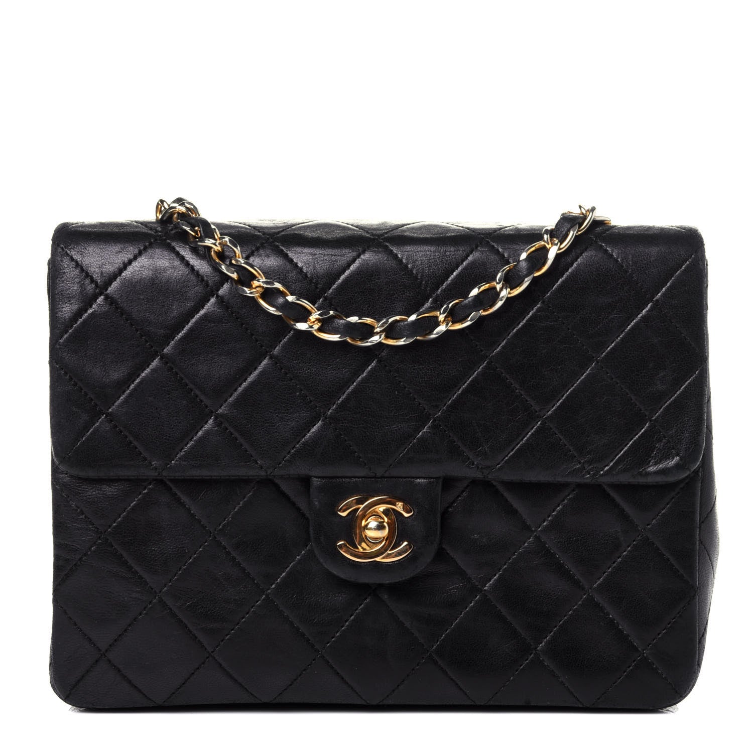 Chanel Lambskin Quilted Small Single Flap Black 1 of 14