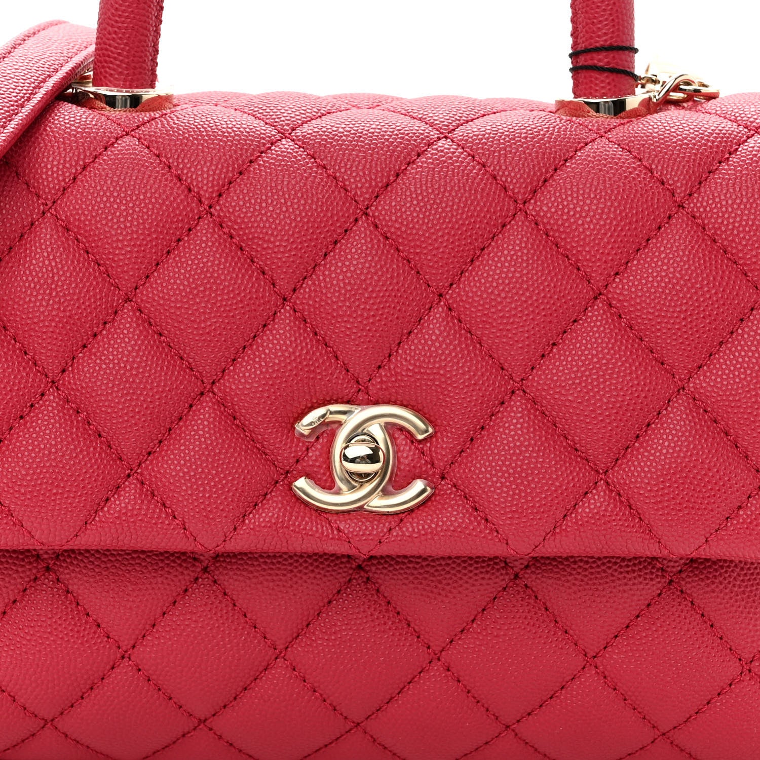 Chanel Caviar Quilted Mini Coco Handle Flap Fuchsia 8 of 10
