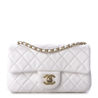 Chanel Lambskin Quilted Mini Rectangular Pearl Crush Flap White 1 of 10