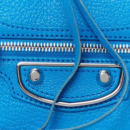 Balenciaga Chevre Silver Metallic Edge Hardware S City Bleu Ceylon 9 of 15